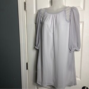 francescas dress large tunic fully lined shear ruffle